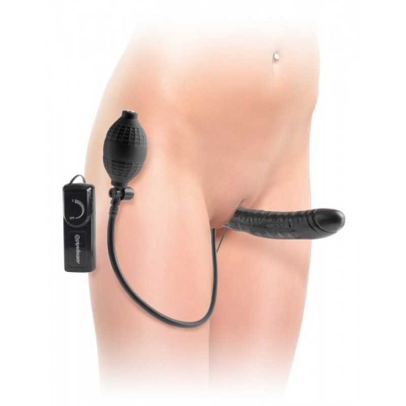 Безремневой страпон с вибрацией Inflatable Vibrating Strapless Strap-On