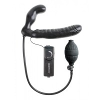 Безремневой страпон с вибрацией Inflatable Vibrating Strapless Strap-On