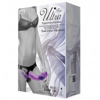 Изображение Baile, Китай Двойной страпон с вибрацией Ultra Passionate Harness Violet 18 см и 11 см