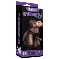 Фото Lovetoy, Китай Страпон черный Easy Strapon Set 20 см
