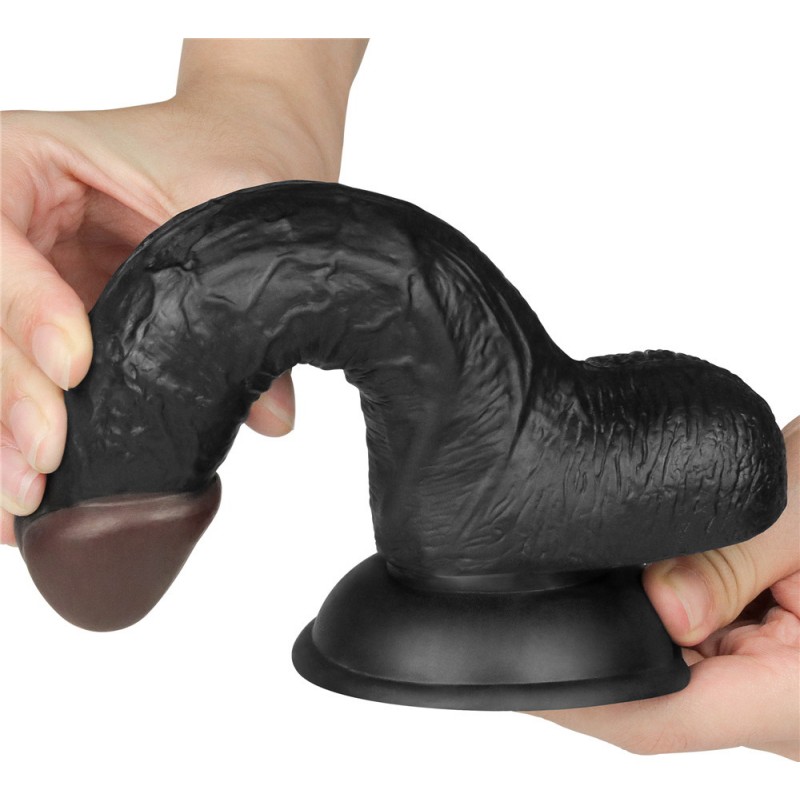 Фото Lovetoy, Китай Страпон черный Easy Strapon Set 20 см