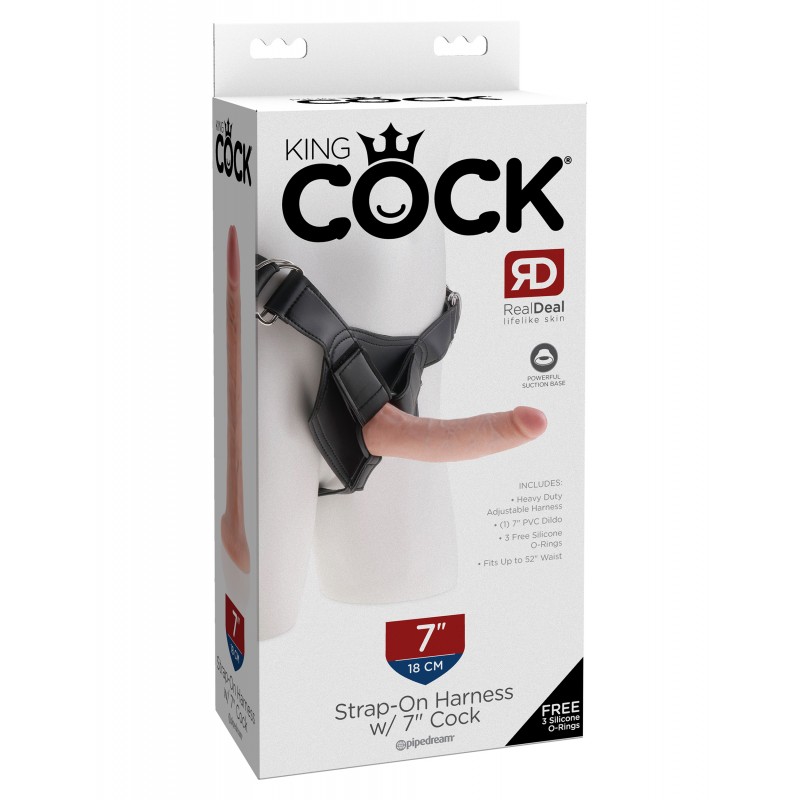 Страпон на виниловых трусиках King Cock Strap-on Harness 7 in Cock 18 см