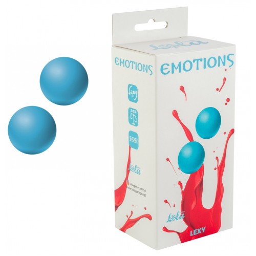 Вагинальные шарики без сцепки Emotions Lexy medium голубые
