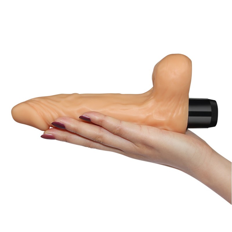 Классический вибратор с мошонкой Xtreme Feel Cyberskin 20 см