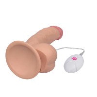 Реалистичный изогнутый вибратор The Ultra Soft Dude с выносным пультом управления 20 см