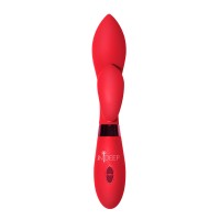 Вибратор с клиторальным отростком Indeep Gina Red