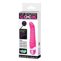 Рельефный вибратор The Realistic Cock фиолетовый