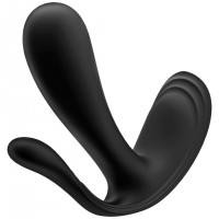 Анально-вагинальный смарт-стимулятор для ношения чёрный Satisfyer Top Secret+