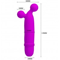 Мини-вибратор оригинальной формы Goddard пурпурный