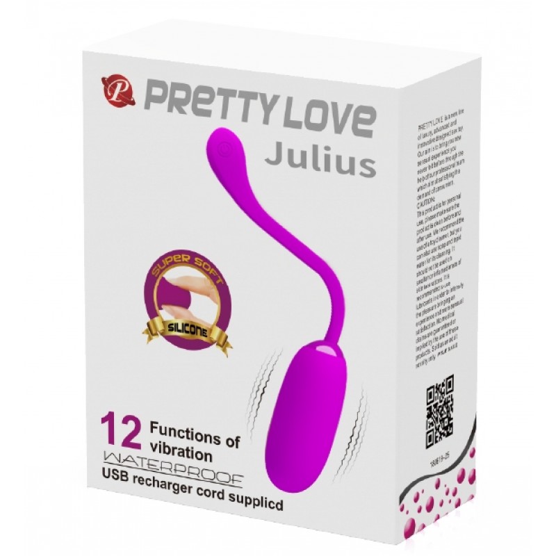 Перезаряжаемое виброяйцо Pretty Love Julius фиолетовое
