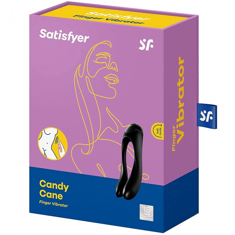 Универсальный перезаряжаемый вибростимулятор Satisfyer Candy Cane черный