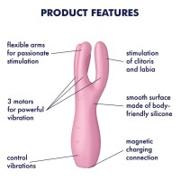 Универсальный вибростимулятор Satisfyer Threesome 3 розовый