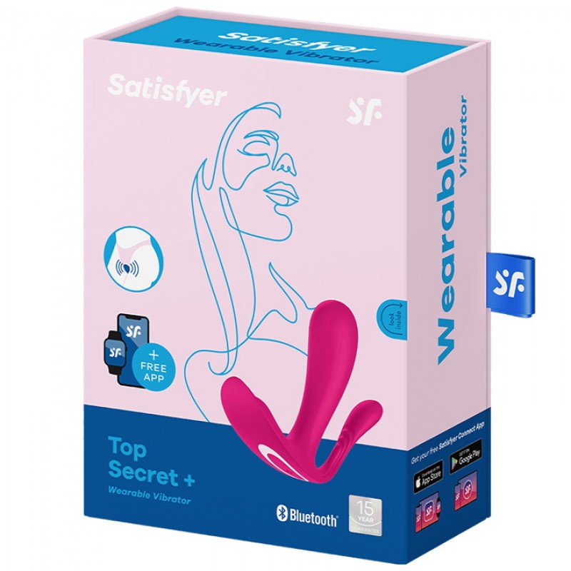 Анально-вагинальный смарт-стимулятор для ношения Satisfyer Top Secret+ розовый