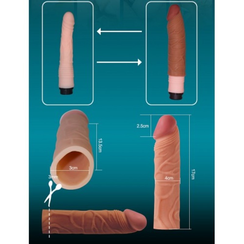 Удлиняющая насадка на пенис мулат X-Tender Penis Sleeve + 3 см