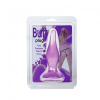 Пробка анальная с присоской Butt plug фиолетовая