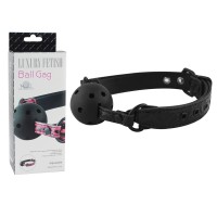 Дизайнерский дышащий черный кляп Ball Gag