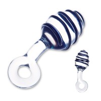 Фото Glas, USA Большой шар с рукоятью Licorice Swirl