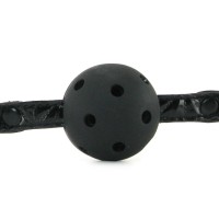 Дизайнерский дышащий черный кляп Ball Gag