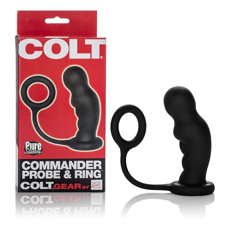 Анальный стимулятор с эрекционным кольцом Colt Commander Probe amp; Ring