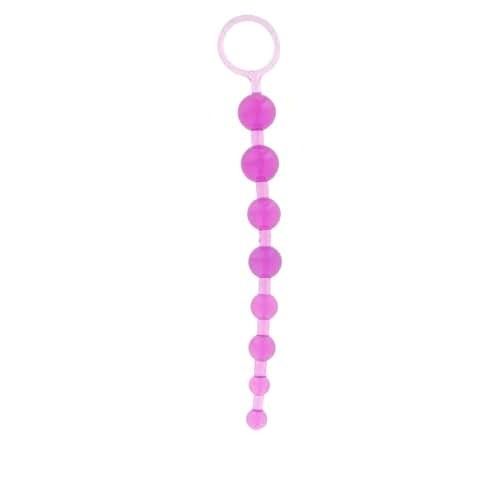 Анальная цепочка из 8 шариков Sexy Beads фиолетовая