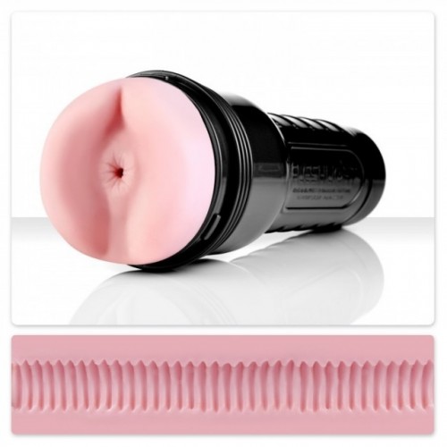 Фото  Анус-мастурбатор с поперечными ребрышками Fleshlight: Pink Wonder Wave Butt