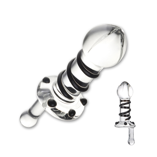 Фото Glas, USA Прозрачный плаг с черными деталями Black Ice Juicer