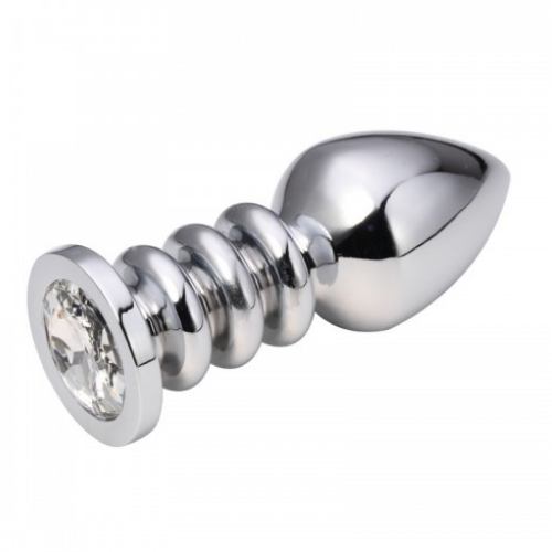 Фото HSY, Китай Анальная пробка Silver Relief Diamond L