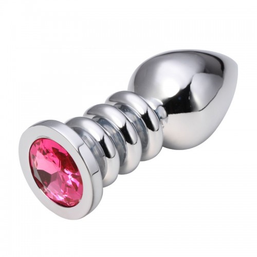 Изображение HSY, Китай Анальная пробка Silver Relief Fuchsia L