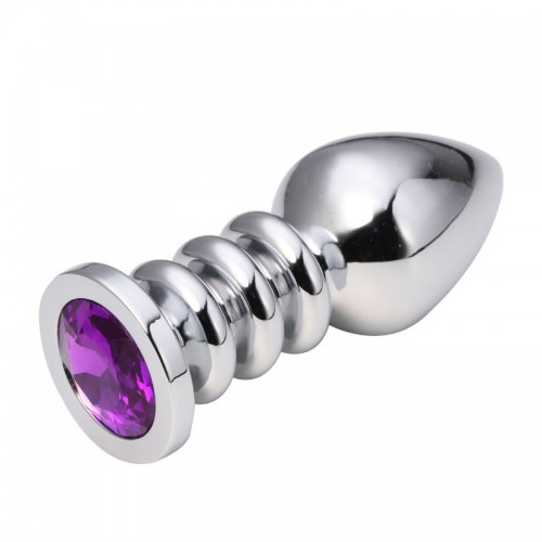 Фото HSY, Китай Анальная пробка Silver Relief Violet L