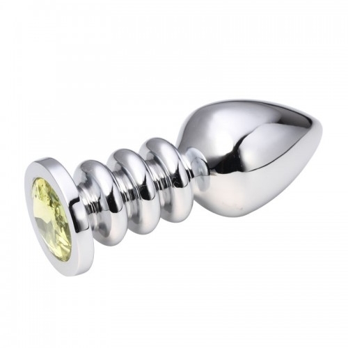 Изображение HSY, Китай Анальная пробка Silver Relief Yellow L