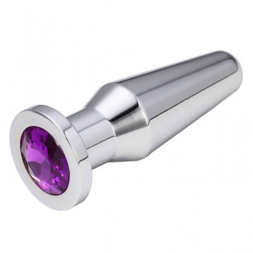 Фото HSY, Китай Конусная пробка с кристаллом Anal Plug Silver Violet L