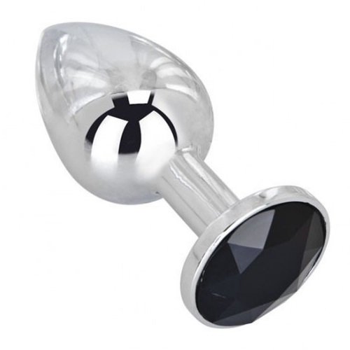 Фото HSY, Китай Мини-плаг из стали с кристаллом Black Rave