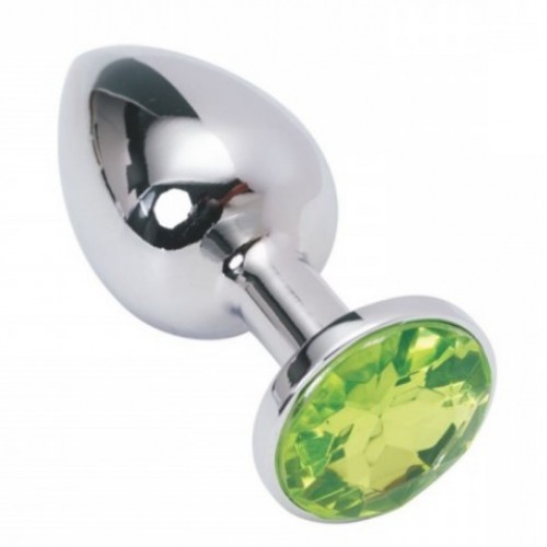 Изображение HSY, Китай Мини-плаг из стали с кристаллом Silver Light Green