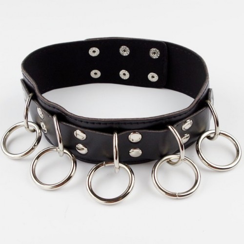 Фото HSY, Китай Ошейник БДСМ с металлическими кольцами