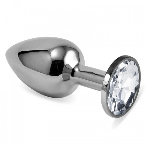 Изображение Lovetoy, Китай Анальная пробка из стали с прозрачным кристаллом Clear Rosebud Classic S