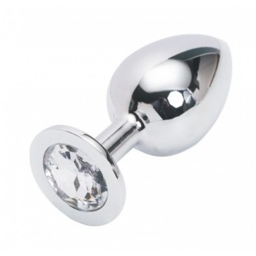 Большая анальная пробка Anal Jewelry Plug Silver Diamond L