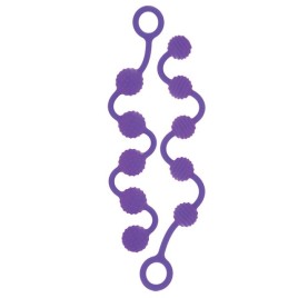 Набор длинных анальных цепочек с рельефными шариками Posh Silicone O Beads