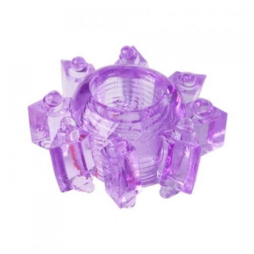 Тянущееся фиолетовое кольцо для эрекции Toyfa