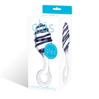 Фото Glas, USA Большой шар с рукоятью Licorice Swirl