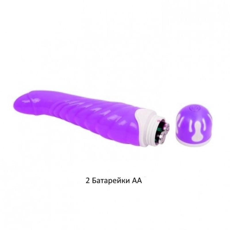 Рельефный вибратор The Realistic Cock фиолетовый