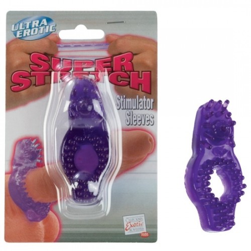 Фиолетовое кольцо со стимулятором клитора