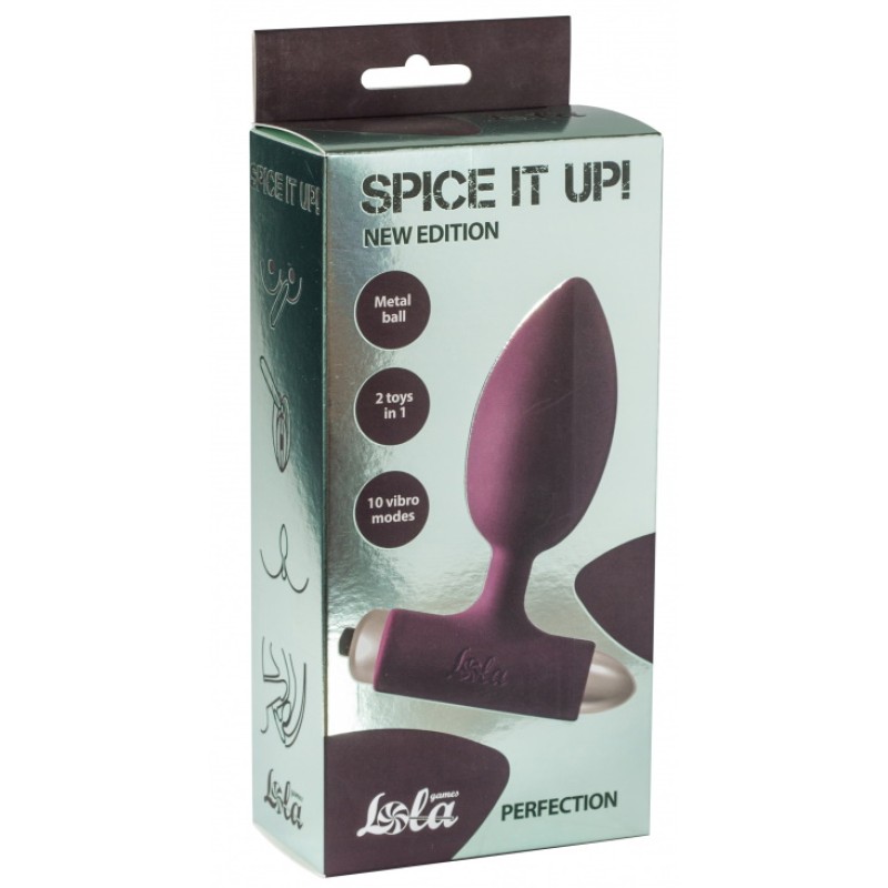 Анальная пробка Spice It Up New Edition Perfection бордовая