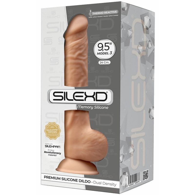 Фаллоимитатор с эффектом памяти SilexD Premium Dildo 24 см телесный