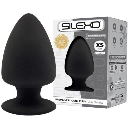 Анальная втулка с эффектом памяти SilexD Premium Silicone Plug XS черная