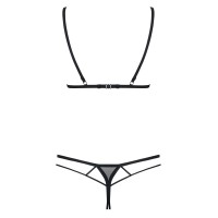Сексуальное черное боди на бретелях с доступом L/XL
