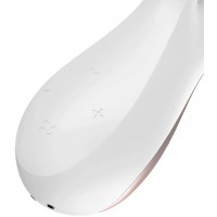 Смарт-вибратор с клиторальным стимулятором Satisfyer Double Flex White