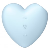 Вакуумно-волновой стимулятор с вибрацией Satisfyer Cutie Heart голубой