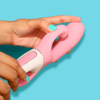 Расширяющийся вибратор с клиторальным стимулятором Satisfyer Air Pump Bunny 2