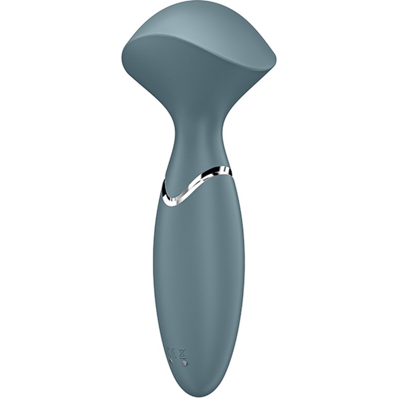Перезаряжаемый мини-массажер с вибрацией Satisfyer Mini Wand-er серый