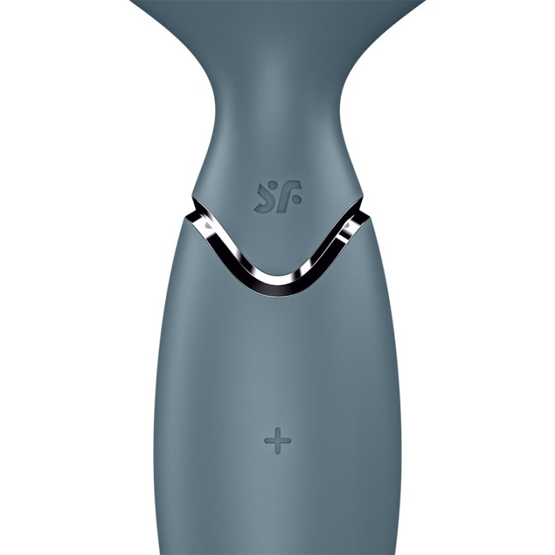 Перезаряжаемый мини-массажер с вибрацией Satisfyer Mini Wand-er серый